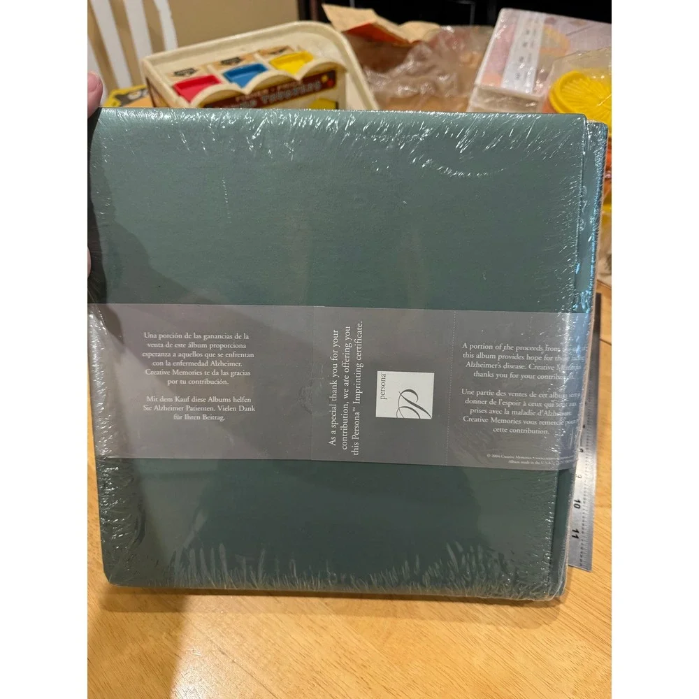 Creative Memories Triumph Album 12x12 Sage Green Scrapbook NEW White Pages